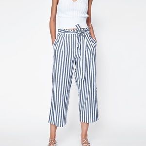 Zara striped cotton trousers
